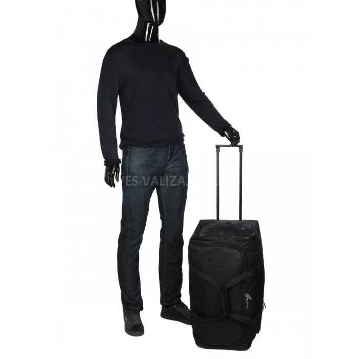 Сумка на колёсах средняя M чёрная 65х30х32см/59л/2.5кг/Madisson 214-62, фото 10