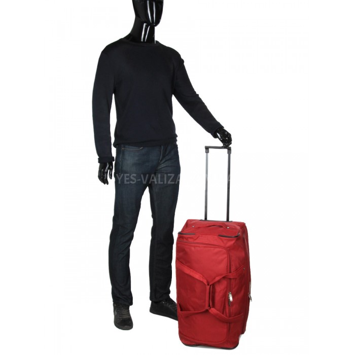 Сумка на колесах середня M червона 65х30х32/59л/2.5кг/Madisson 214-62, фото 10