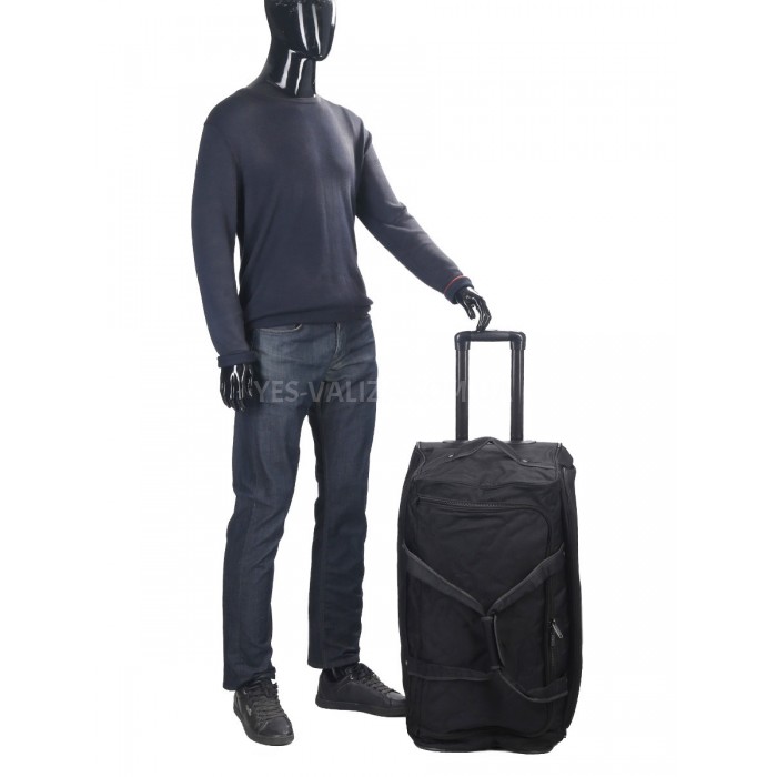 Сумка на колесах велика L чорна 75х36х38см/98л/3.6кг/Snowball 371-72, фото 10