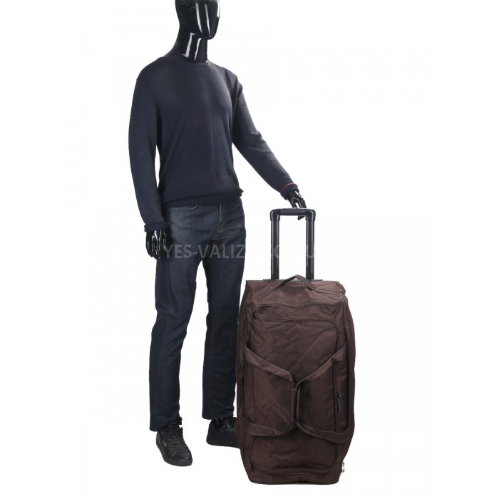 Сумка на колесах велика L коричнева 75х36х38/98л/3.6кг/Snowball 371-72, фото 10