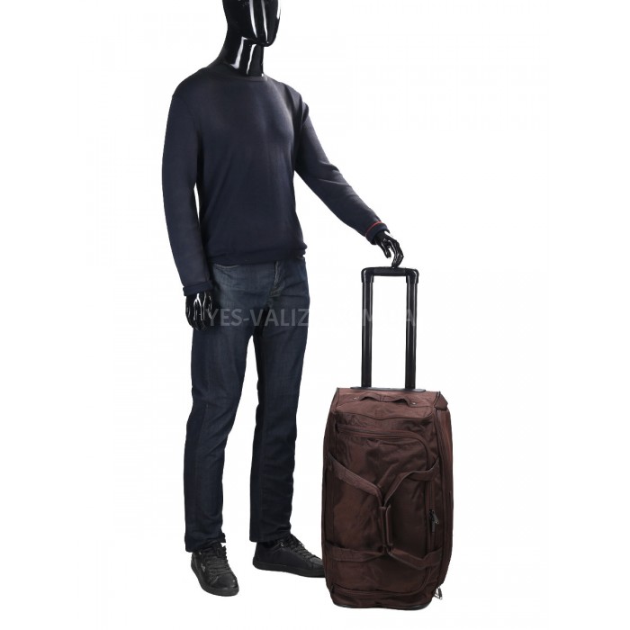 Сумка на колёсах средняя M корич. 65х32х30см/60л/2.6кг/Snowball 371-62, фото 10