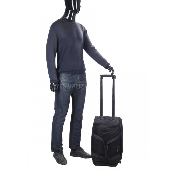 Сумка на колёсах малая S чёрная 55х30х28см/43л/2.3кг/Snowball 371-52, фото 10