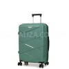 Чемодан средний полипропилен зелёный 65х44х28+5/77л/3.4кг/Worldline289, фото 11