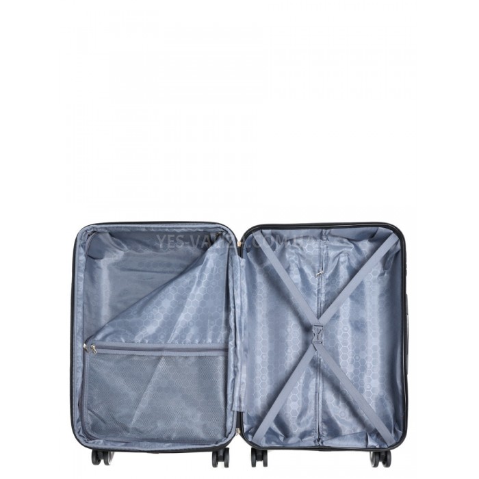 Чемодан Франция средний M чёрный 66х43х27(+5)см/78л/3.5кг/Worldline626, фото 8