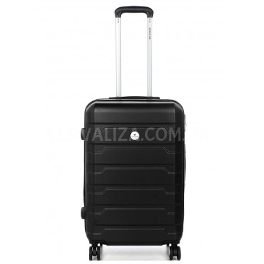 Чемодан Франция средний M чёрный 66х43х27(+5)см/78л/3.5кг/Worldline626
