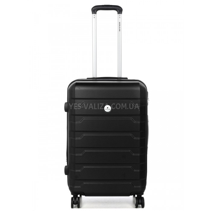 Чемодан Франция средний M чёрный 66х43х27(+5)см/78л/3.5кг/Worldline626, фото 1