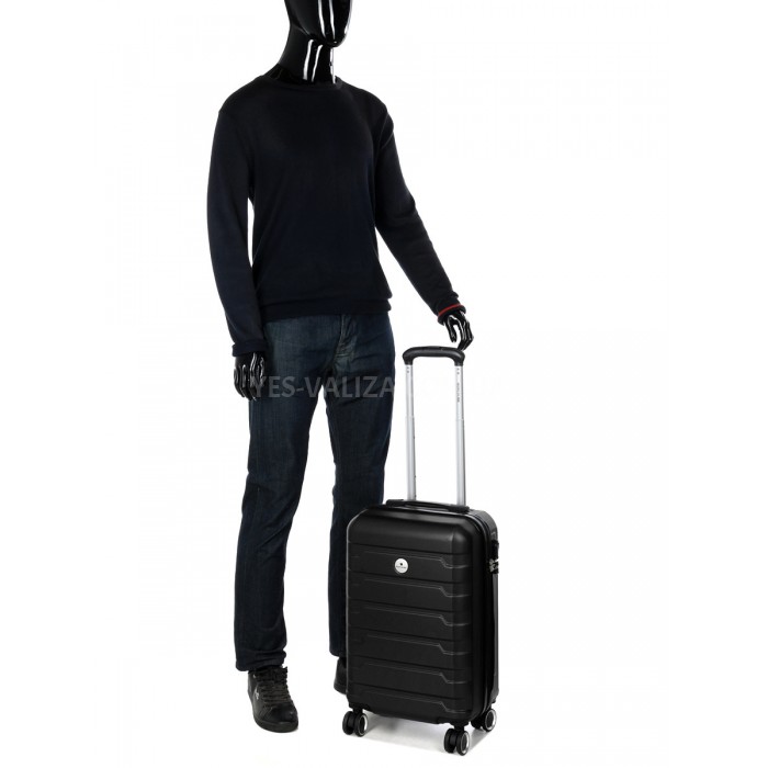 Чемодан Франция малый S чёрный 55х35х24см/38л/2.65кг/Worldline 626, фото 10