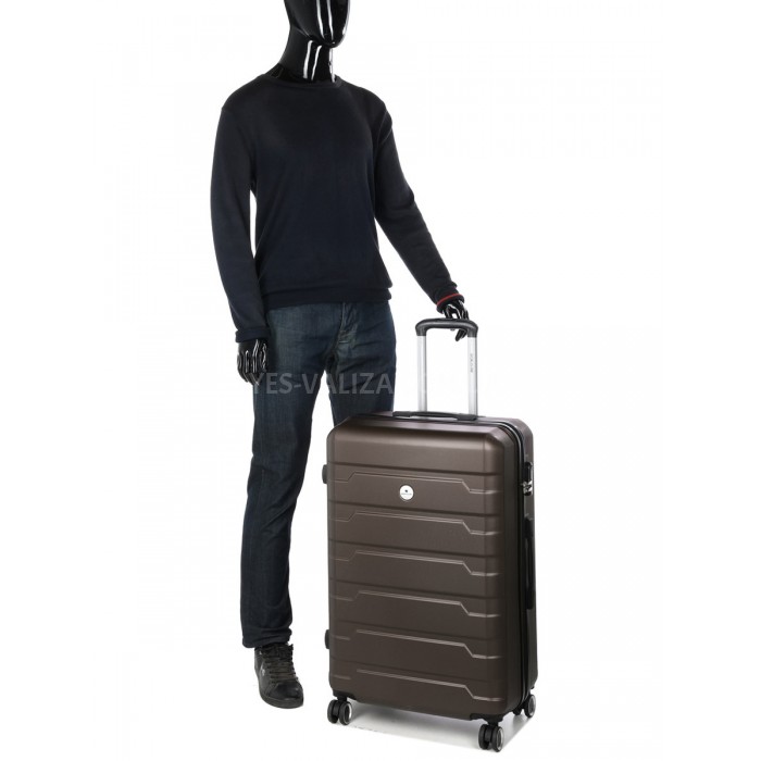 Валіза Франція велика L кава 76х49х30см/95л/4.12кг/Worldline 626, фото 10