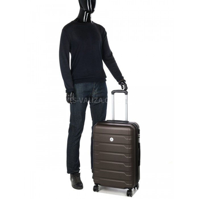 Чемодан Франция средний M кофе 66х43х27(+5)см/78л/3.5кг/Worldline 626, фото 10