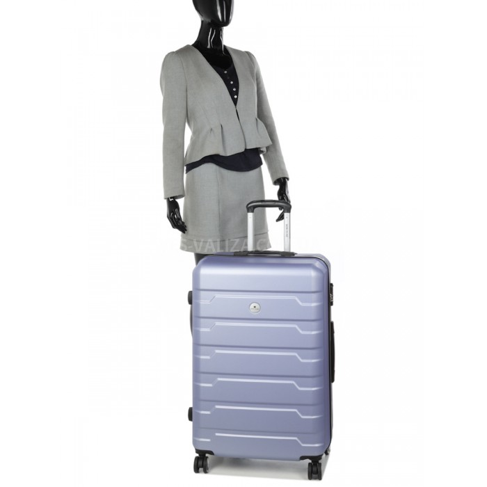 Валіза Франція велика L бузок 76х49х30см/95л/4.12кг/Worldline 626, фото 9