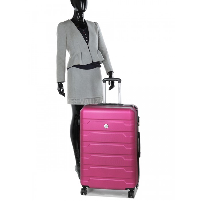 Валіза Франція велика L малина 76х49х30см/95л/4.12кг/Worldline 626, фото 10