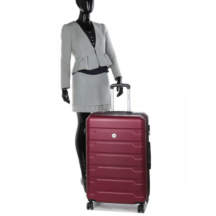 Валіза Франція велика L бордо 76х49х30см/95л/4.12кг/Worldline 626, фото 10
