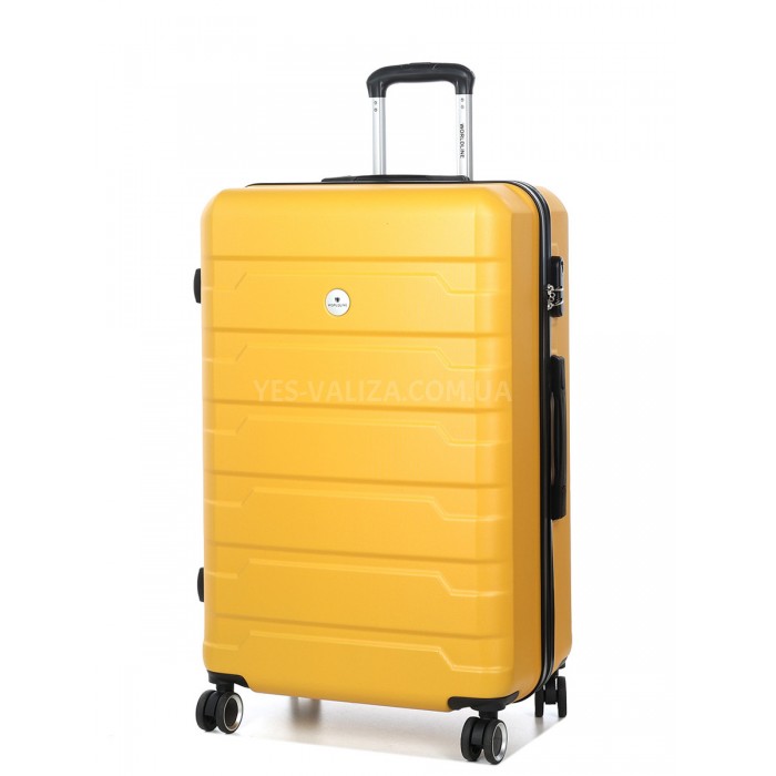 Чемодан Франция большой L жёлтый 76х49х30см/95л/4.12кг/Worldline 626, фото 2