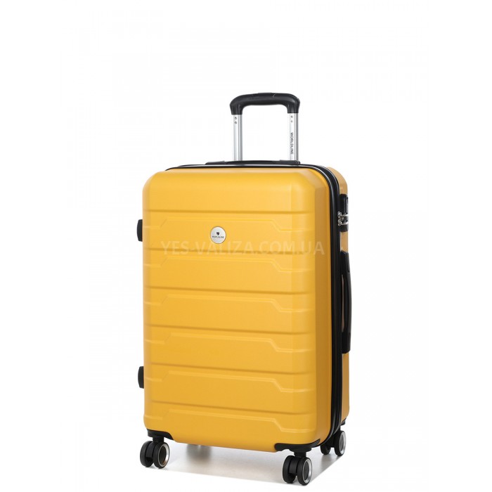 Чемодан Франция средний M жёлтый 66х43х27+5см/78л/3.5кг/Worldline 626, фото 2