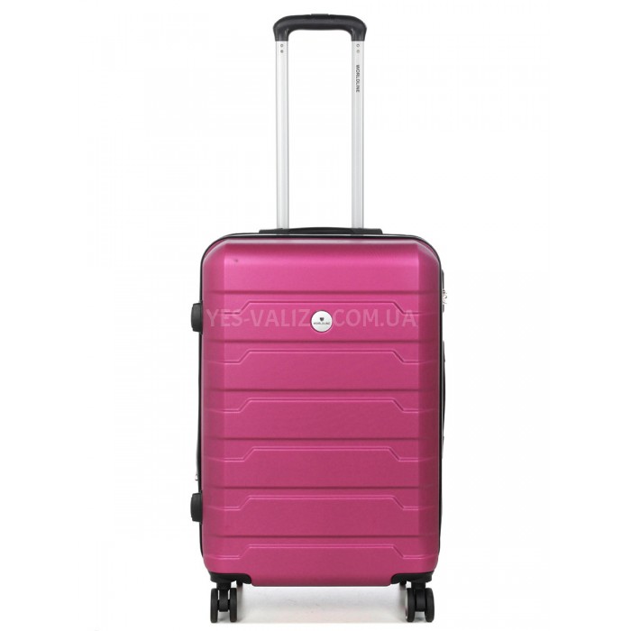 Валіза Франція середня M малина 66х43х27+5см/78л/3.5кг/Worldline 626, фото 1
