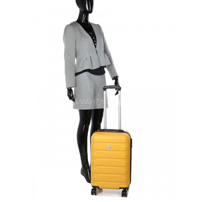 Валіза Франція мала S жовта 55х35х24см/38л/2.65кг/Worldline 626, фото 10