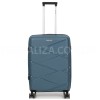 Валіза середня М поліпропілен синя 65х44х28+5/77л/3.4кг/Worldline 289, фото 10