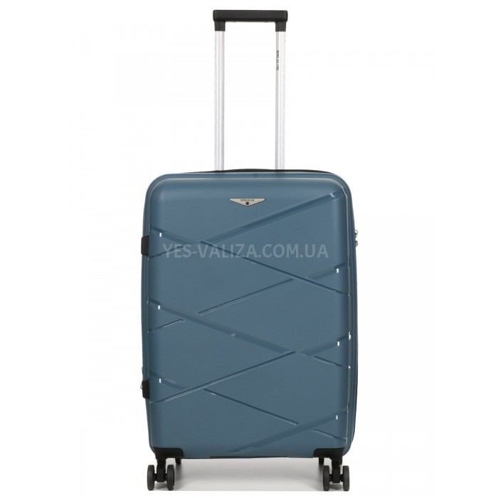 Валіза середня М поліпропілен синя 65х44х28+5/77л/3.4кг/Worldline 289, фото 1