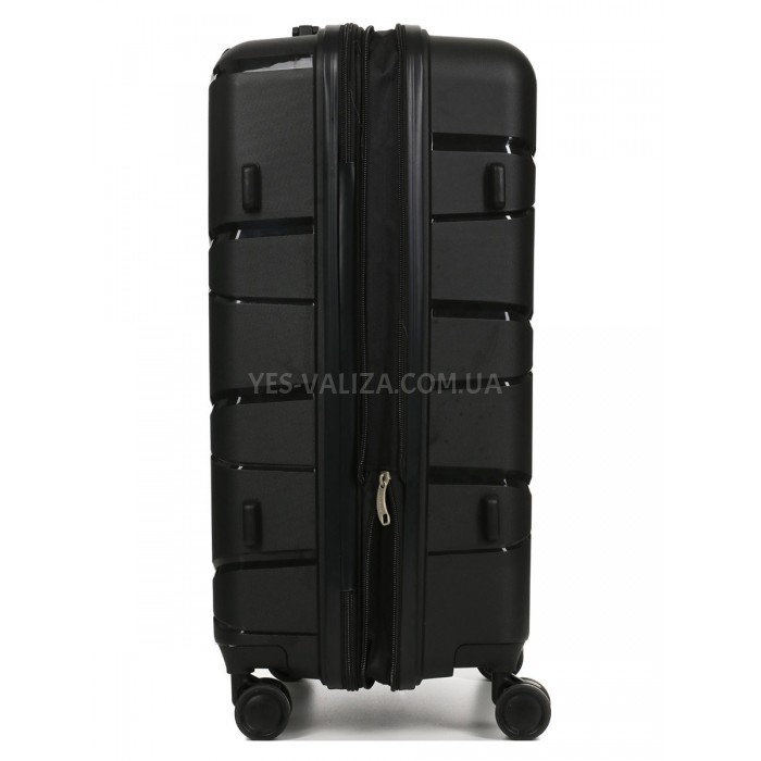 Чемодан средний М полипропилен чёрный 65х44х28+5/77л/3.4кгWorldline289, фото 6