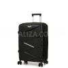 Чемодан средний М полипропилен чёрный 65х44х28+5/77л/3.4кгWorldline289, фото 12
