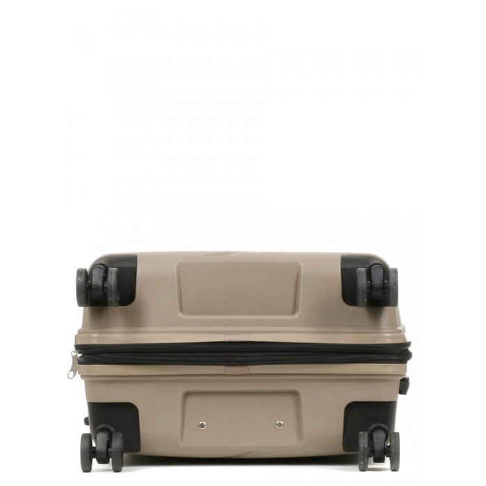 Чемодан средний М полипропилен беж 65х44х28+5/77л/3.4кг/Worldline 289, фото 9