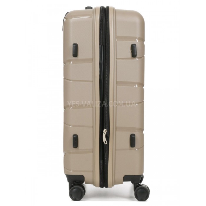 Валіза середня М поліпропілен беж 65х44х28+5см/77л/3.4кг/Worldline 289, фото 7