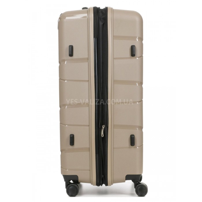 Чемодан большой L полипропилен беж 75х50х31+5/115л/4.4кг/Worldline 289, фото 5
