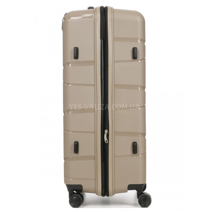 Чемодан большой L полипропилен беж 75х50х31+5/115л/4.4кг/Worldline 289, фото 4