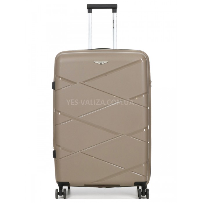 Чемодан большой L полипропилен беж 75х50х31+5/115л/4.4кг/Worldline 289, фото 1
