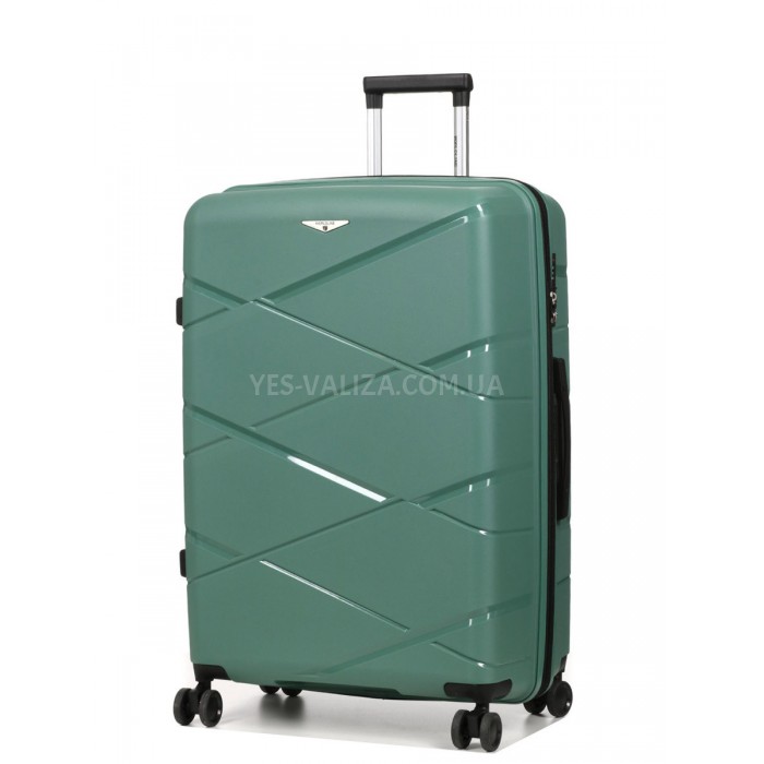 Чемодан большой L полипропилен зелён 75х50х31+5/115л/4.4кгWorldline289, фото 2