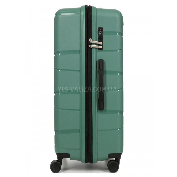 Чемодан большой L полипропилен зелён 75х50х31+5/115л/4.4кгWorldline289, фото 4