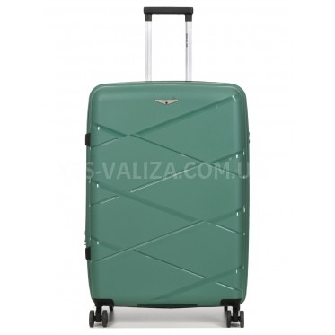 Валіза велика L поліпропілен зелена 75х50х31+5/115л/4.4кг/Worldline289