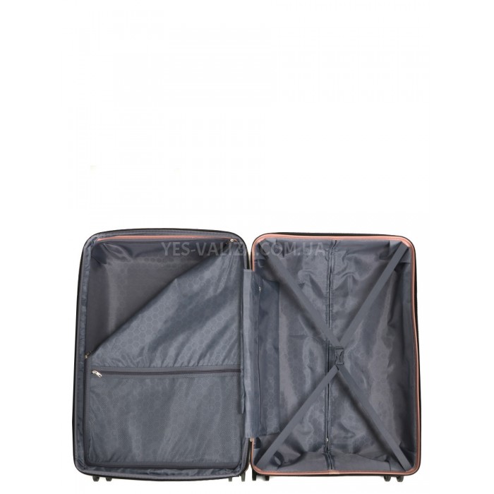 Валіза велика L поліпропілен пудра 75х50х31+5/115л/4.4кг/Worldline 289, фото 9