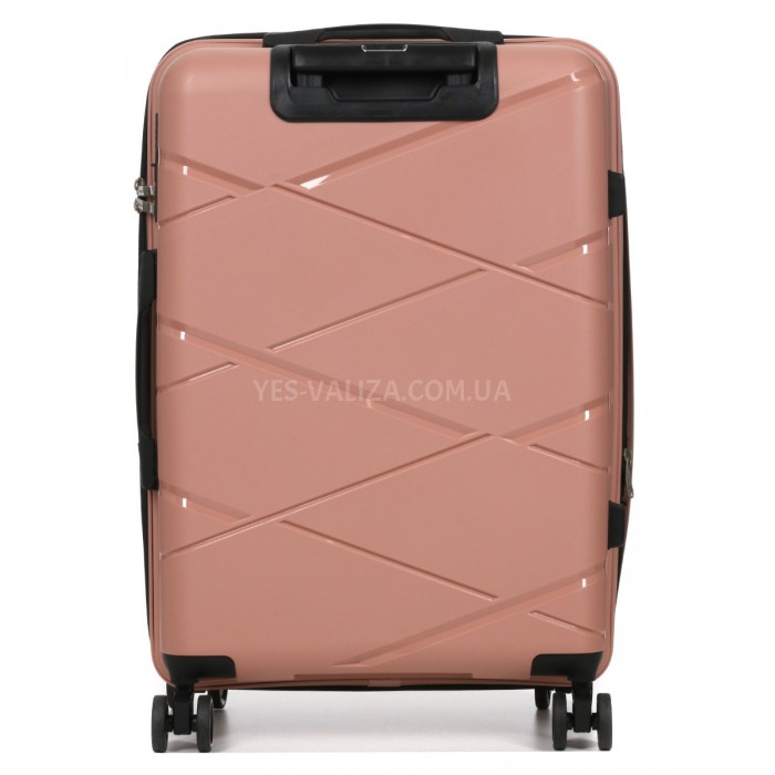 Чемодан большой L полипропилен пудра 75х50х31+5/115л/4.4кгWorldline289, фото 3