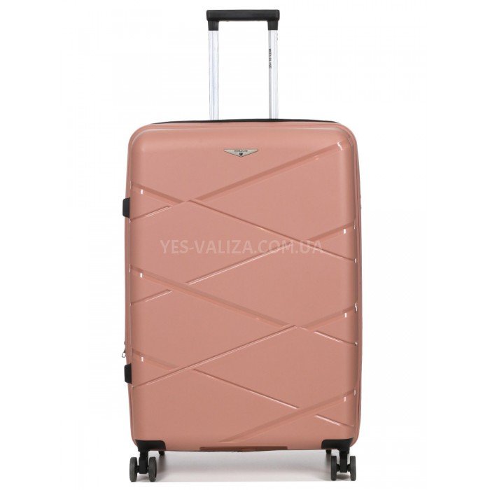 Чемодан большой L полипропилен пудра 75х50х31+5/115л/4.4кгWorldline289, фото 1