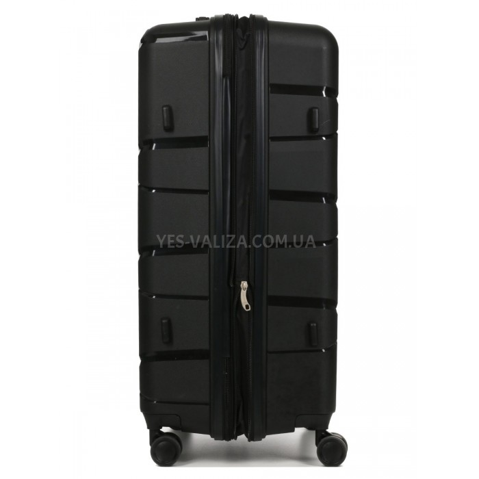Валіза велика L поліпропілен чорна 75х50х31+5/115л/4.4кг/Worldline 289, фото 5