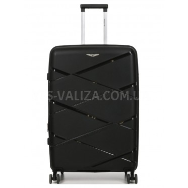 Валіза велика L поліпропілен чорна 75х50х31+5/115л/4.4кг/Worldline 289