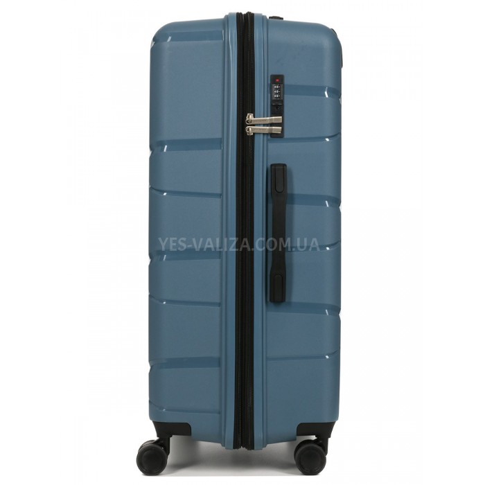 Чемодан большой L полипропилен синий 75х50х31+5/115л/4.4кгWorldline289, фото 4