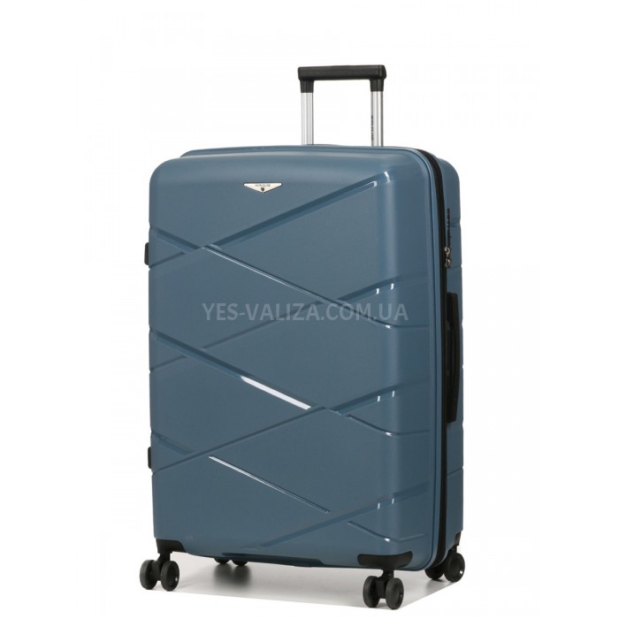 Чемодан большой L полипропилен синий 75х50х31+5/115л/4.4кгWorldline289, фото 2