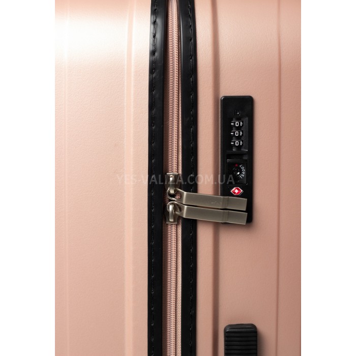 Валіза середня M поліпропілен пудра 66х45х27см/72л/3кг/Snowball 35203, фото 8