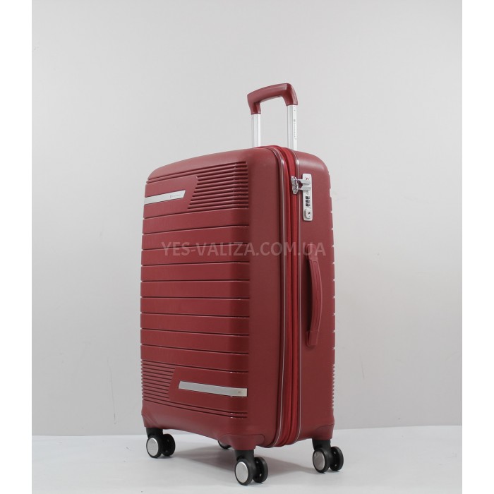 Набор чемоданов Франция (L M S-3шт) полипропилен красный/Snowball 91203, фото 2