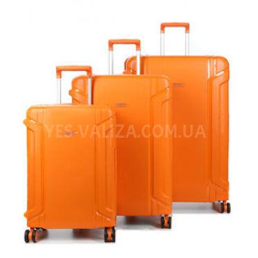 Набір валіз Франція (L M S-3шт) поліпропілен оранж/Airtex 645