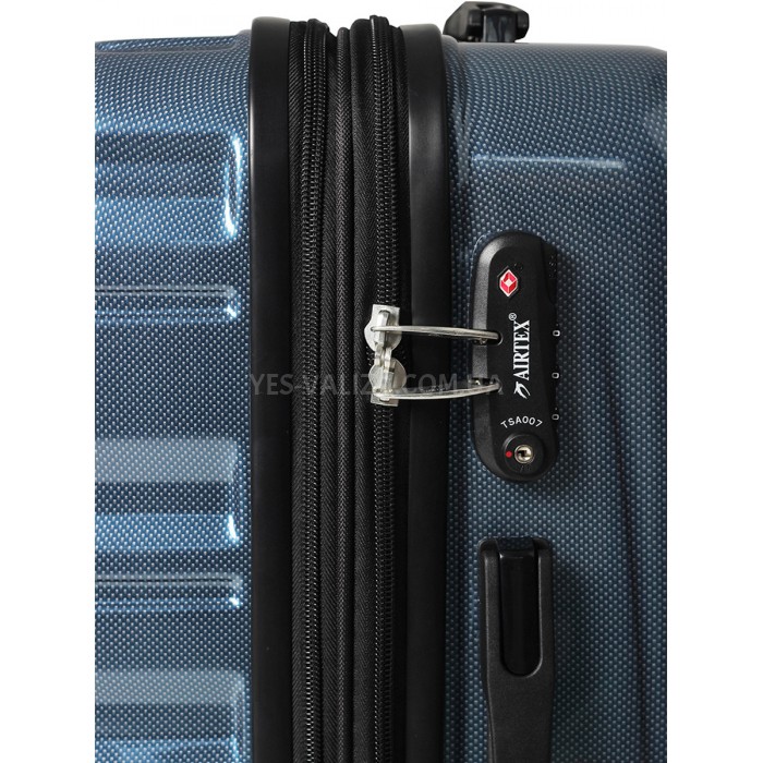 Набор чемоданов Франция (L M S-3шт) поликарбонат синий/Airtex 7223, фото 9