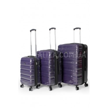 Набор чемоданов Франция (L M S-3шт) поликарбонат фиолет/Airtex 7223