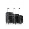Набор чемоданов Франция (L M S-3шт) поликарбонат чёрный/Airtex 7223, фото 11