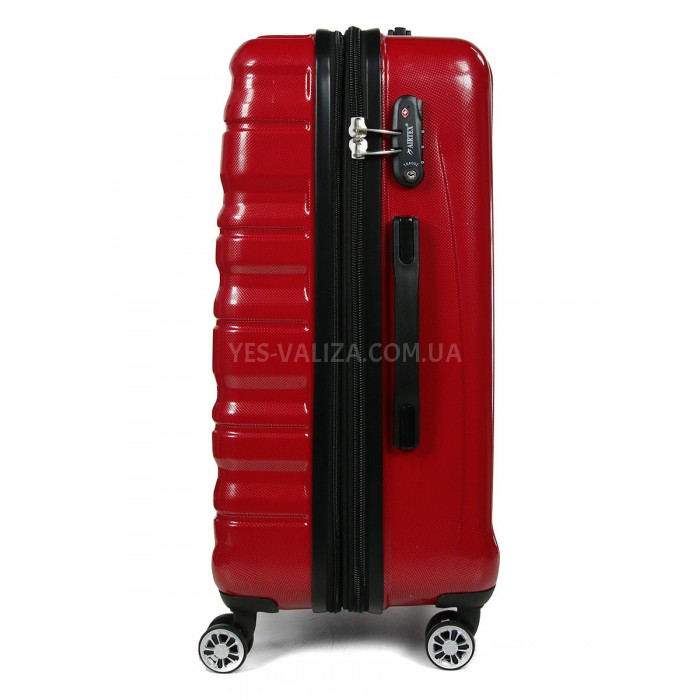 Набор чемоданов Франция (L M S-3шт) поликарбонат красный/Airtex 7223, фото 4