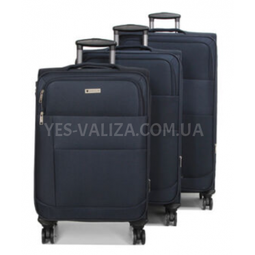 Набор чемоданов Франция (L M S-3шт) ткань синий/Worldline 620