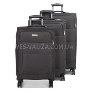 Набор чемоданов Франция (L M S-3шт) ткань серый/Worldline 620