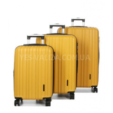Набір валіз Франція (L M S-3шт) жовтий/Worldline 623