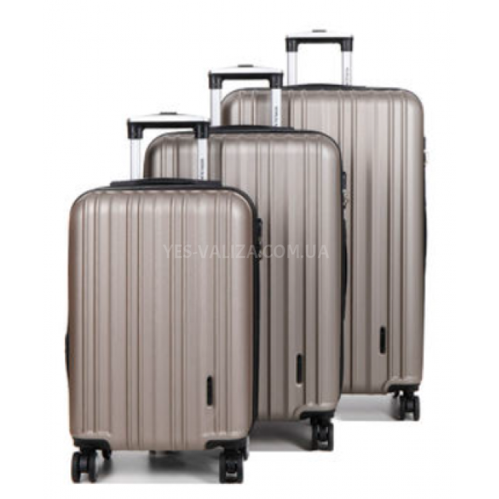 Набор чемоданов Франция (L M S-3шт) шампань/Worldline 623, фото 1